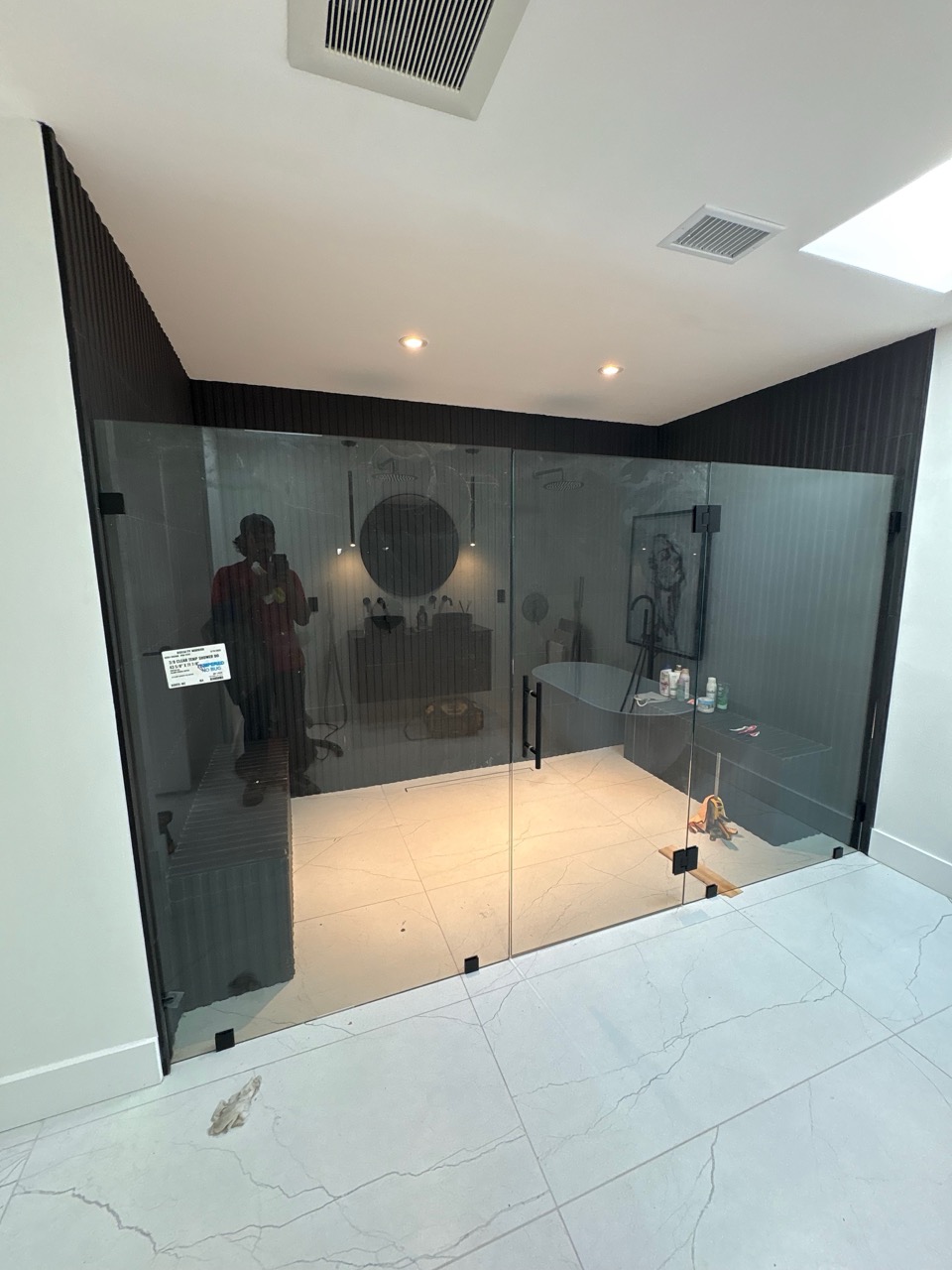 Bathroom renovation with new vanity and tile work by Orion Remodeling & Handyman